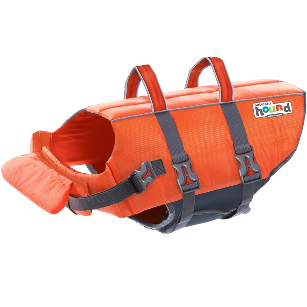 Outward Hound Granby Splash Life Jacket in Vibrant Orange, Medium, EUC